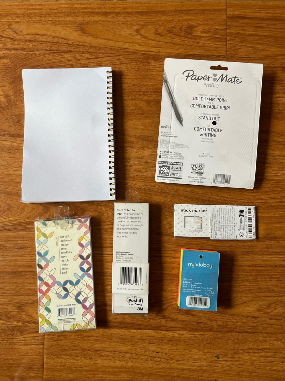 Stationery Bundle Notebook Pens Markers Sticky Notes Flashcards Mixed Lot - Picture 8 of 9